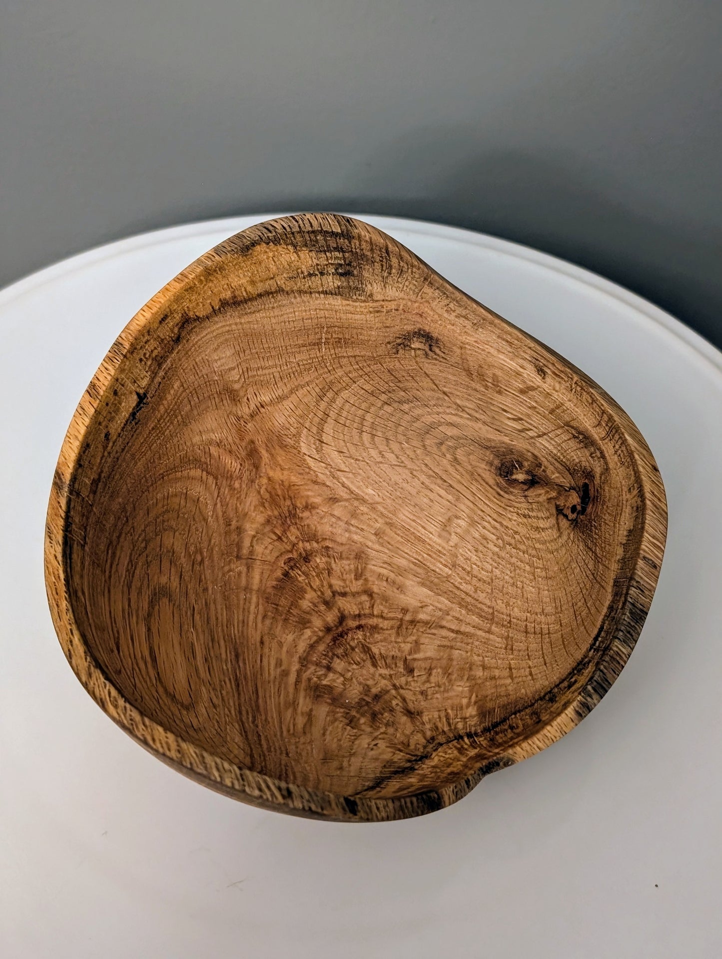 Natural Edge Figured Red Oak Decorative Bowl