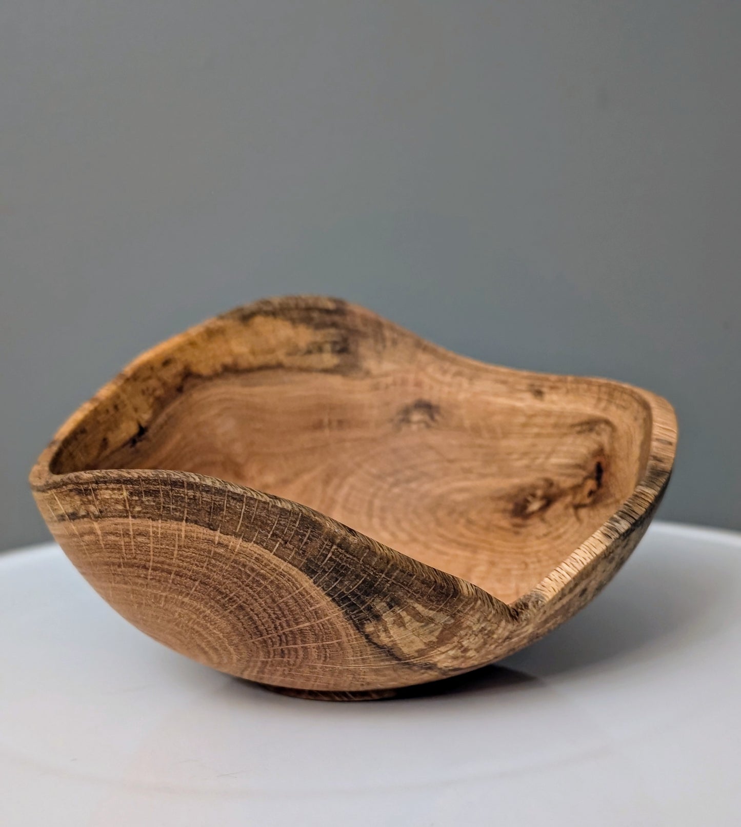 Natural Edge Figured Red Oak Decorative Bowl