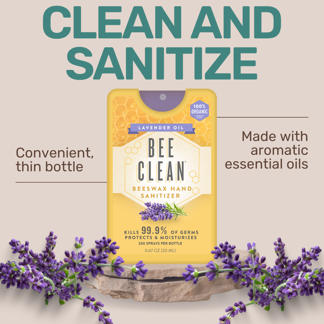 Bee Clean Organic Beeswax Lavender Hand Sanitizer