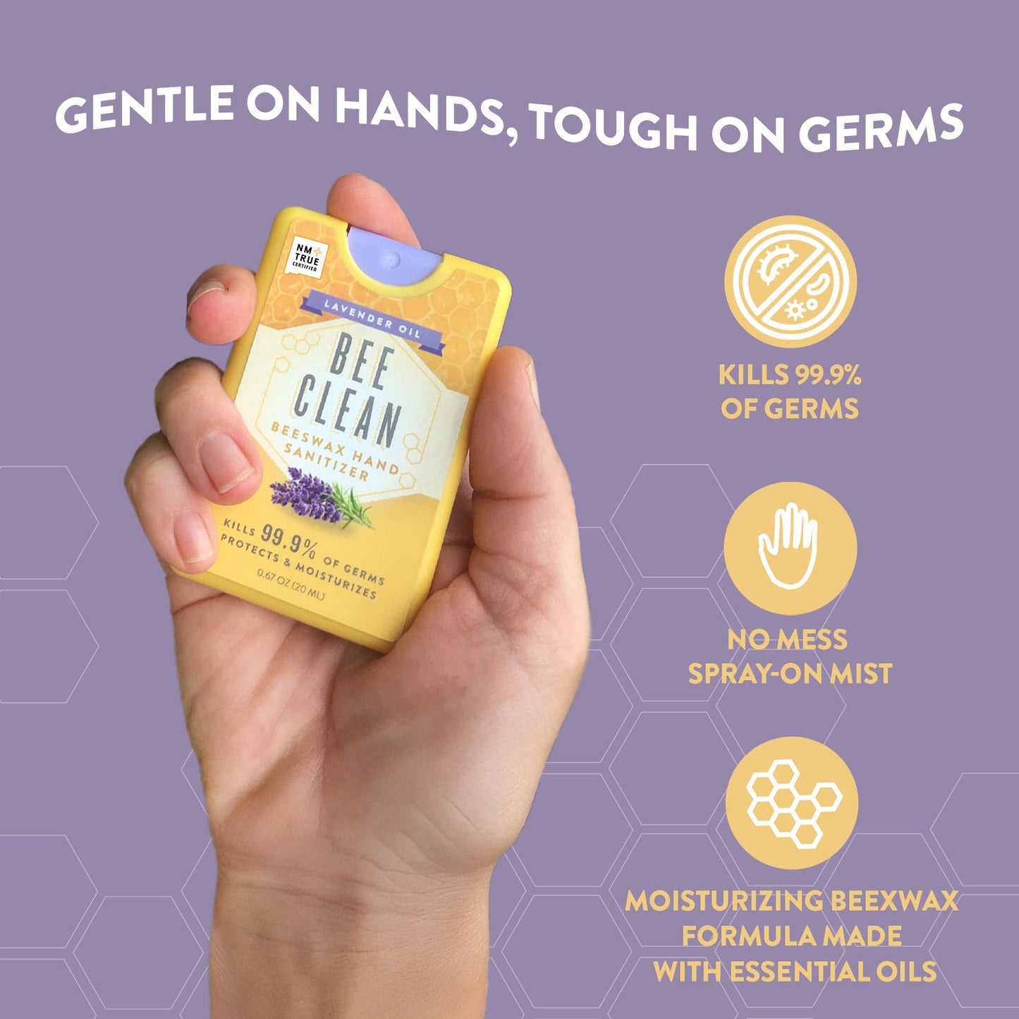 Bee Clean Organic Beeswax Lavender Hand Sanitizer
