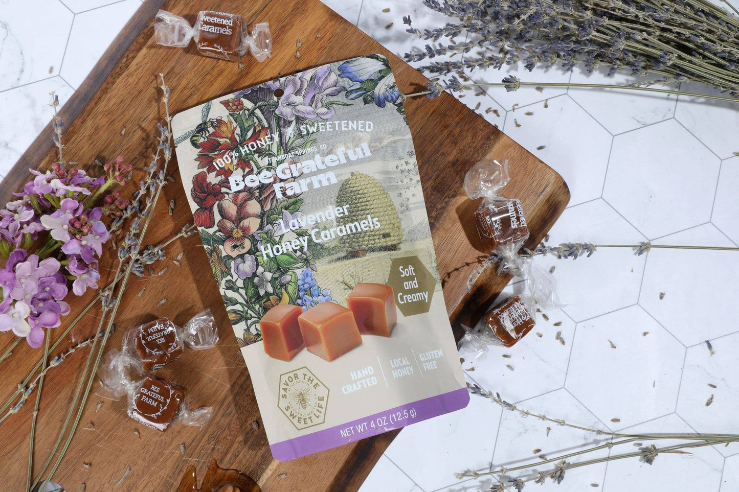 100% Honey Sweetened Lavender Honey Caramel