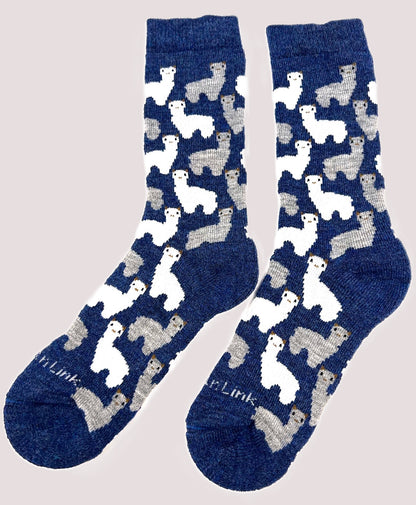 Alpaca Motif Sock