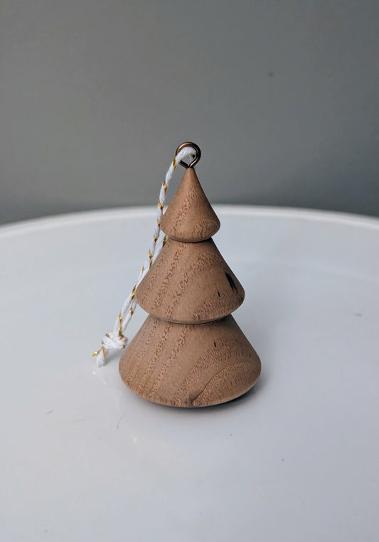 American Chestnut Hand Turned Tree Ornament #127