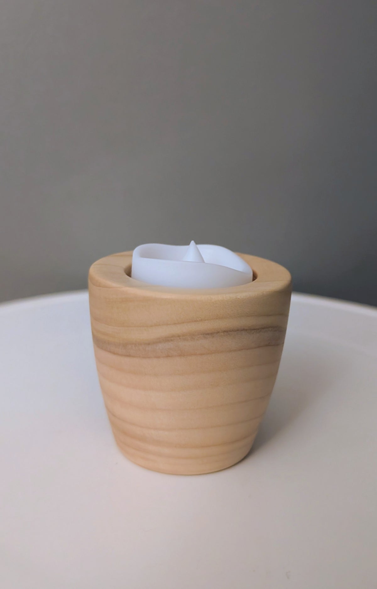 Poplar tea candle holder #277