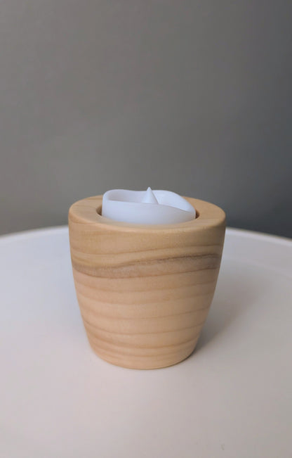 Poplar tea candle holder #277