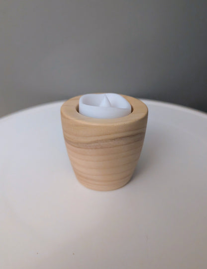 Poplar tea candle holder #277