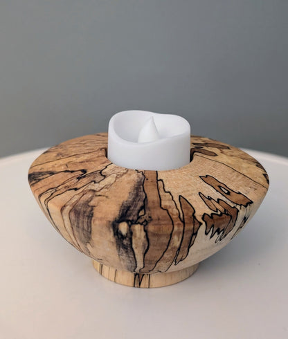 Spalted Maple Tea Light Holder #284
