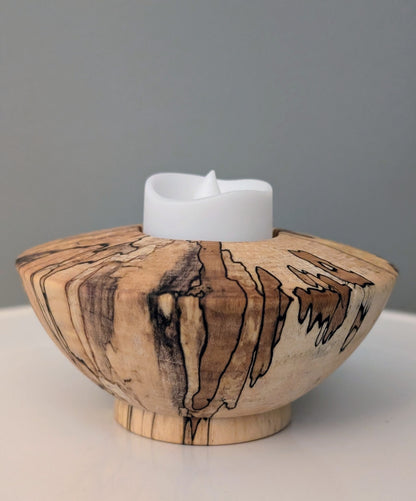 Spalted Maple Tea Light Holder #284