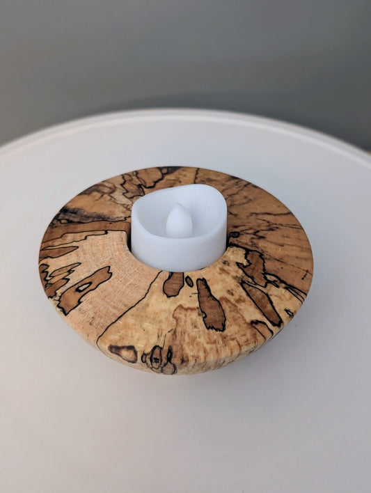 Spalted Maple Tea Light Holder #284