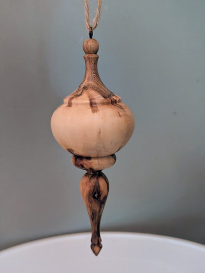 Spalted Maple Ornament #304