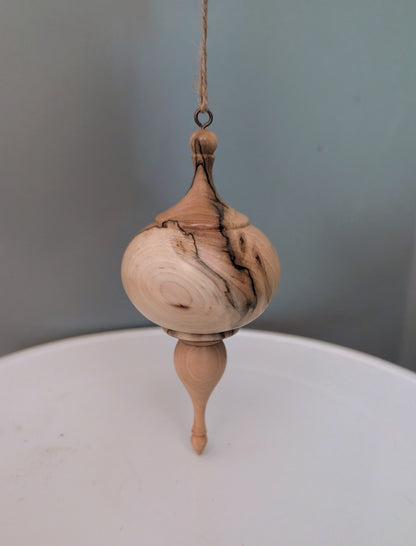 Spalted Maple Ornament #303