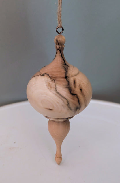 Spalted Maple Ornament #303