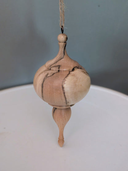 Spalted Maple Ornament #303