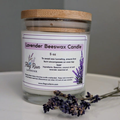 Lavender Beeswax Candle