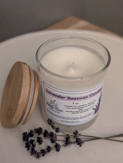 Lavender Beeswax Candle