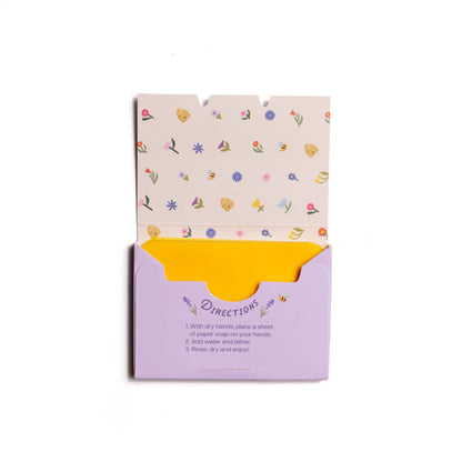 Paper Soap – Lavender Honey Scent, Travel Size, 50 Sheets