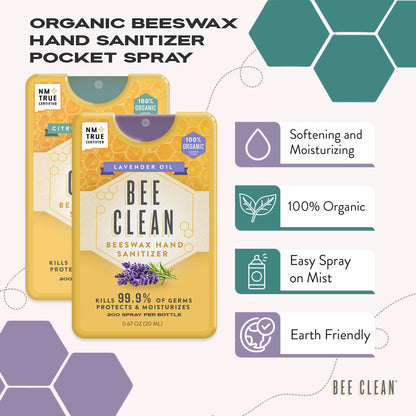 Bee Clean Organic Beeswax Lavender Hand Sanitizer