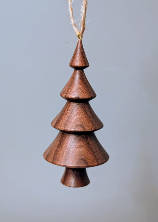 Black Walnut Christmas Tree Ornament