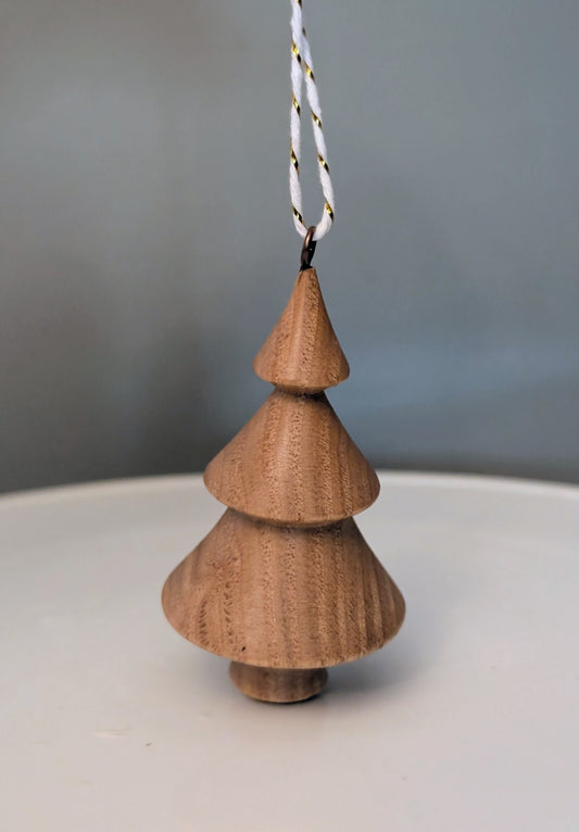 American Chestnut hand turned ornament #173